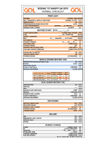 Checklist padrão B737NG