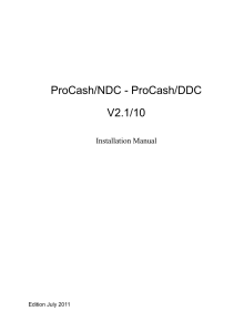 ProCash/NDC & DDC V2.1/10 Installation Manual