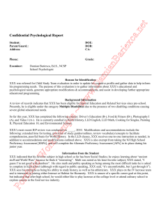 Reevaluation Report - WISC BASC