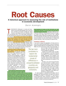 3. Acemoglu et. al. 2003 Institutions