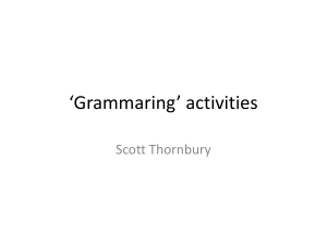 Grammaring’ activities