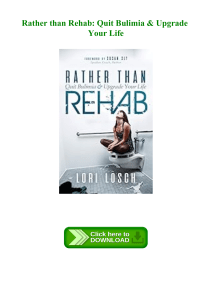 (READ) Rather than Rehab Quit Bulimia & Upgrade Your Life 