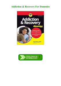 (DOWNLOAD) Addiction & Recovery For Dummies 