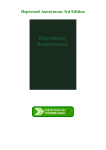 (PDF) Depressed Anonymous 3rd Edition 