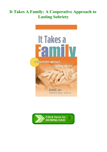 (BOOK) It Takes A Family A Cooperative Approach to Lasting Sobriety 