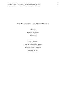 Univibe-competitive analysis & business intelligence