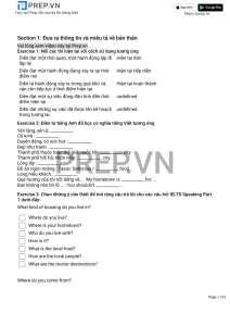 IELTS Speaking Part 1: Grammar & Vocabulary Worksheet