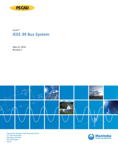 ieee 39 bus technical note