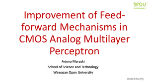 Improvement of Feed-forward Mechanisms in CMOS Analog Multilayer Perceptron