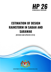 Estimation of Design Rainstorm in Sabah and Sarawak