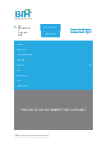 Precise Building Inspections Adelaide