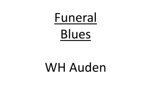 Funeral Blues IGCSE