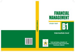 B1 - FINANCIAL MANAGEMENT
