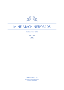 MINE MACHINERY