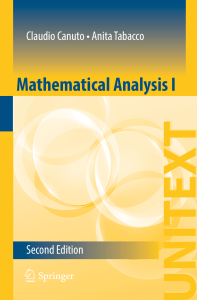 Mathematical Analysis I 2nd (C. Canuto, A. Tabacco)