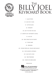 Billy Joel keyboard book (sheet music)