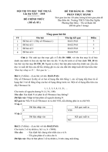 Đề thi tin học THCS 