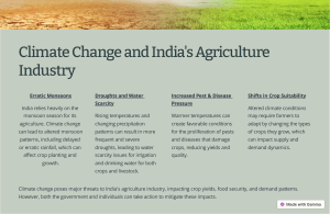 Climate change impacts on Indian agriculture.