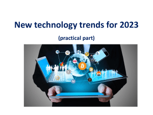 New technology trends for 2021 (practical part)