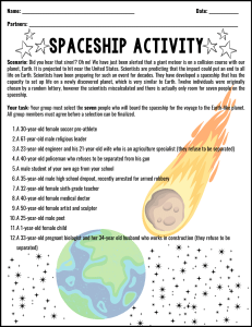 Spaceship Teamwork Activity