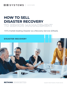 1111 whitepaper how to sell- disaster- recovery v1