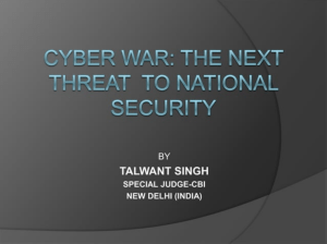 Cyberwar - The Next Threat to National Security