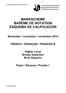 2014 Paper 1 markscheme