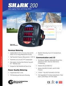 TDS FOR STATICTICAL METER Shark 200 Data Logging Meter with IO Brochure E149702