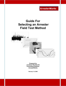 guide selecting arrester field test method