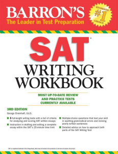 Barron's SAT Writing Workbook, 3rd Edition-Barron's Educational Series