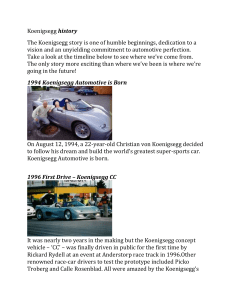 Koenigsegg-history