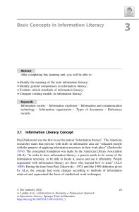 Basic Concepts in Information Literacy