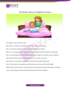 My-Mother-Essay-for-Class-1