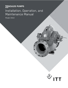 Installatoin Oper and Maintenance Manual for 3410 IOM centrifugal pump