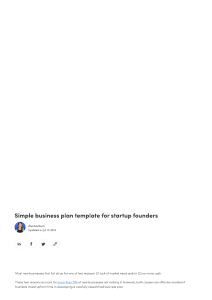 Startup Business Plan Template: Founder's Guide