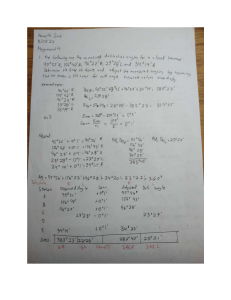 Surveying Assignment: Deflection Angle Calculations