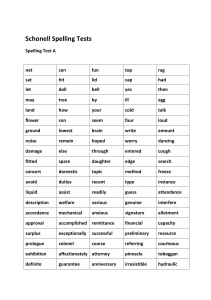 Schonell-Spelling-Tests