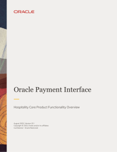 Oracle Payment Interface Hospitality Functionality Overview 23.0