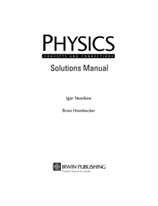 Irwin Physics (Book1-G11) - Concepts and Connections - Solution Manual