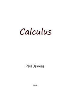 Calculus