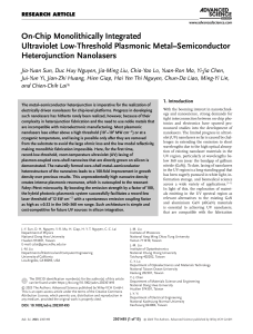 On-Chip Monolithically Integrated Ultraviolet Low-