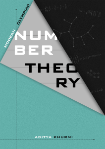 Modern Olympiad Number Theory - Aditya Khurmi