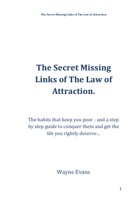 03. The Secret Missing Links of The Law of Attraction Author Wayne Evans