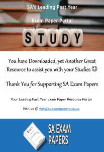 SA Exam Papers: Past Year Exam Resources