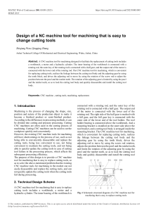 Design of a NC machine tool for machining that is 