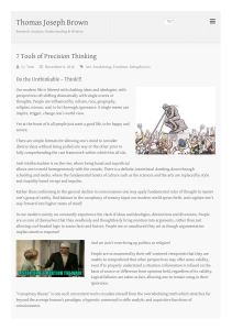 Thomas Joseph Brown - 7 Tools of Precision Thinking