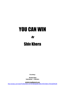 you can win by shiv khera