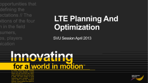 LTE Design And Optimization SVU Final