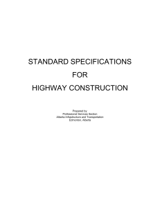 Standard Specifications For Highway Construction