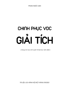 CHINH PHỤC VDC GIẢI TÍCH.pdf · phiên bản 1 (1)